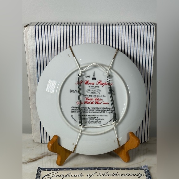 The Paris Hat Gone with the Wind Plate Critics Choice 1991 Bradford Exchange - Picture 7 of 7